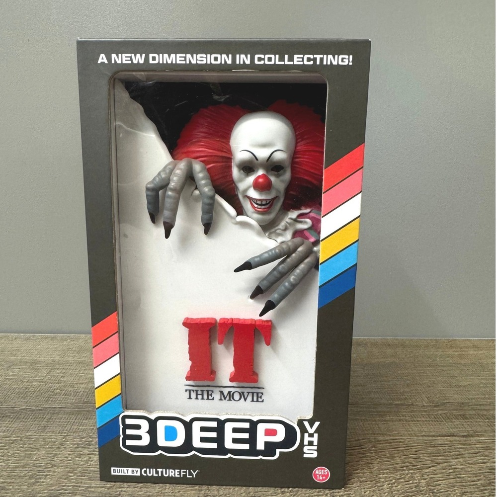 CultureFly IT The Movie 3Deep VHS Pennywise Figure Horror Collectible 3D Art